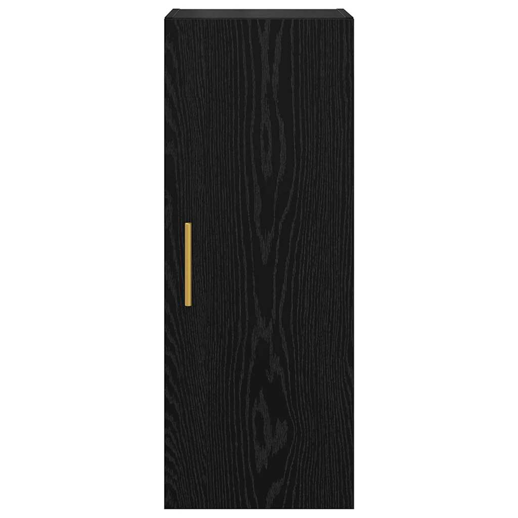 Wall Mounted Cabinet Black Oak 34.5 x 34 x 90 cm