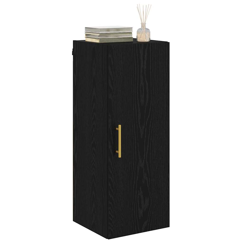 Wall Mounted Cabinet Black Oak 34.5 x 34 x 90 cm