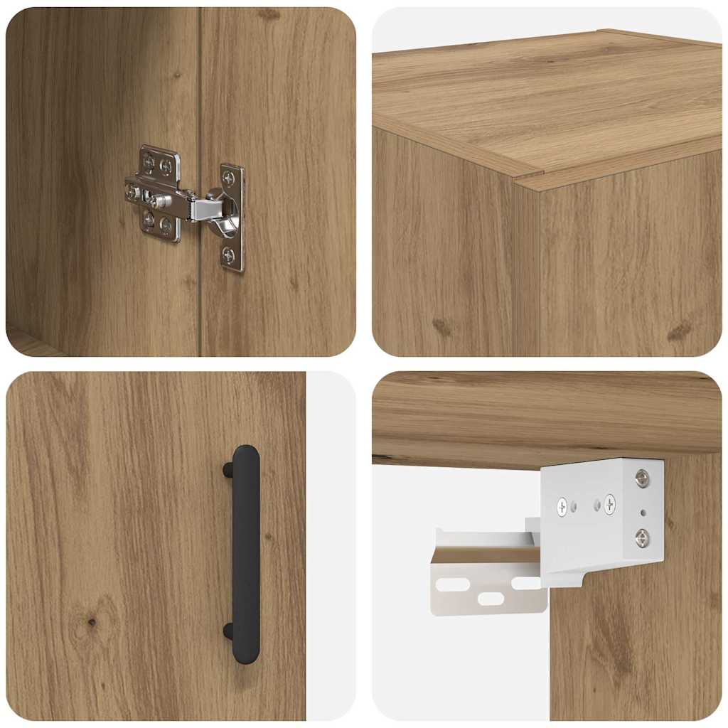 Wall Mounted Cabinet Artisan Oak 34.5 x 34 x 90 cm