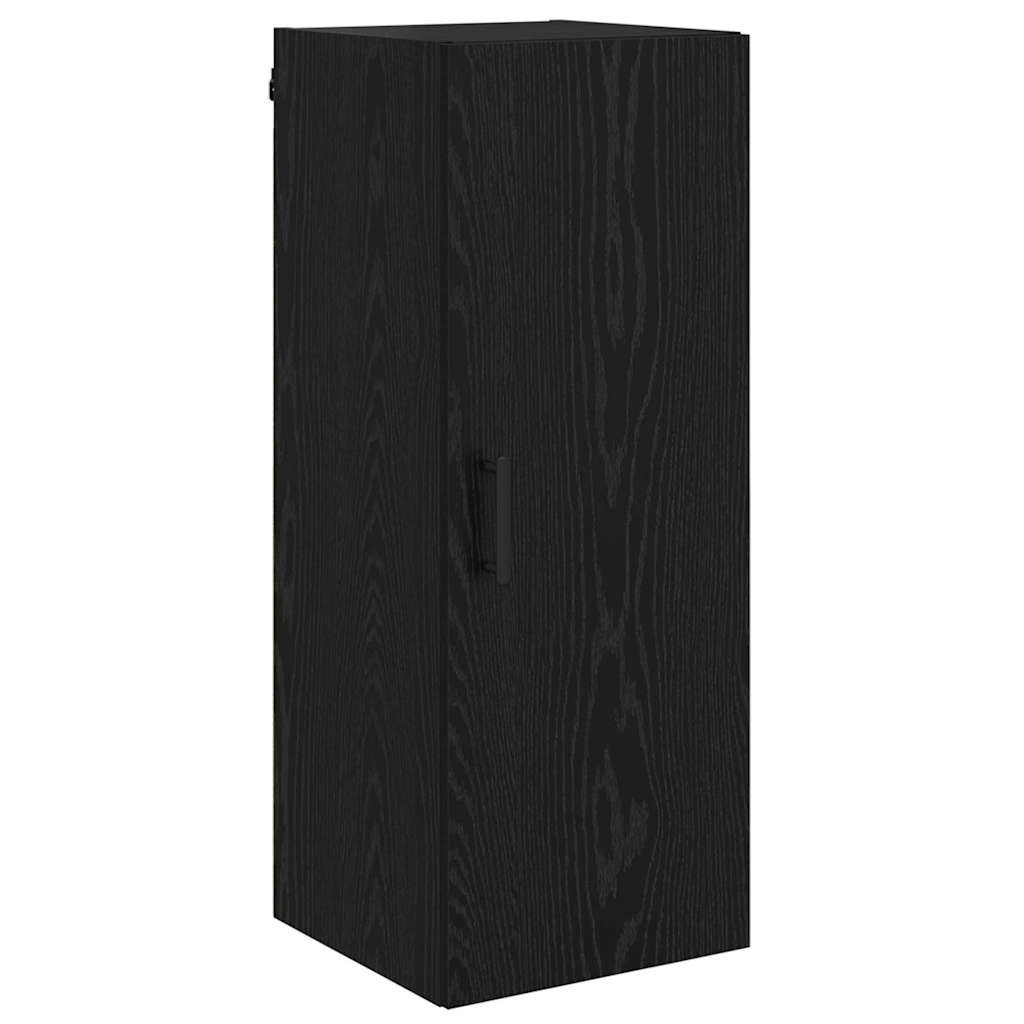 Wall Mounted Cabinet Black Oak 34.5 x 34 x 90 cm