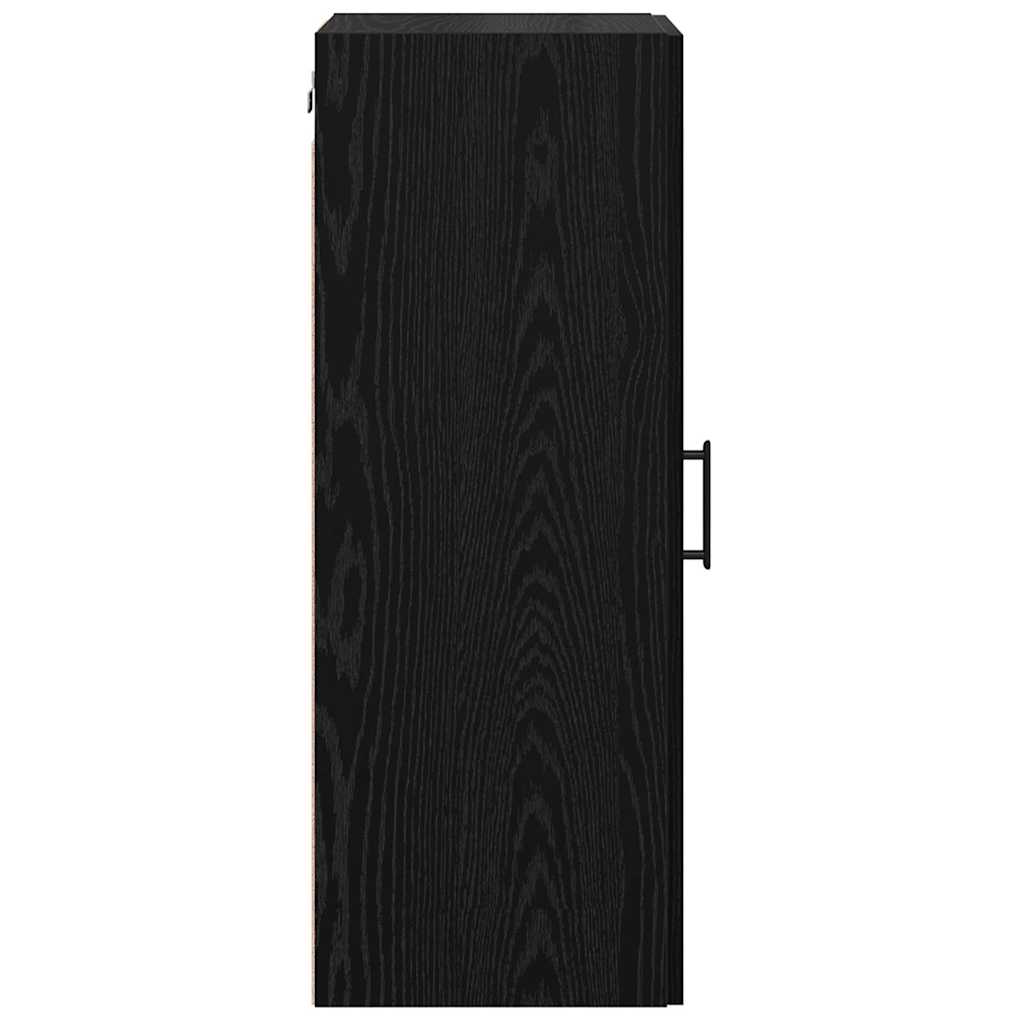 Wall Mounted Cabinet Black Oak 34.5 x 34 x 90 cm