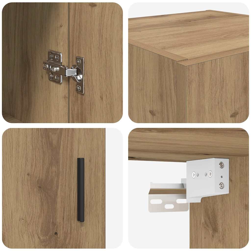 Wall Mounted Cabinet Artisan Oak 34.5 x 34 x 90 cm