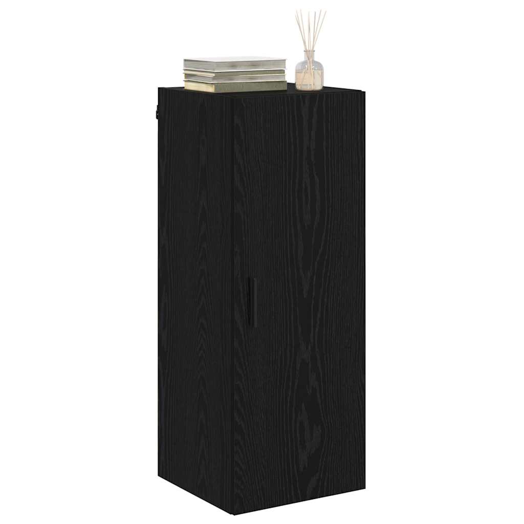 Wall Mounted Cabinet Black Oak 34.5 x 34 x 90 cm