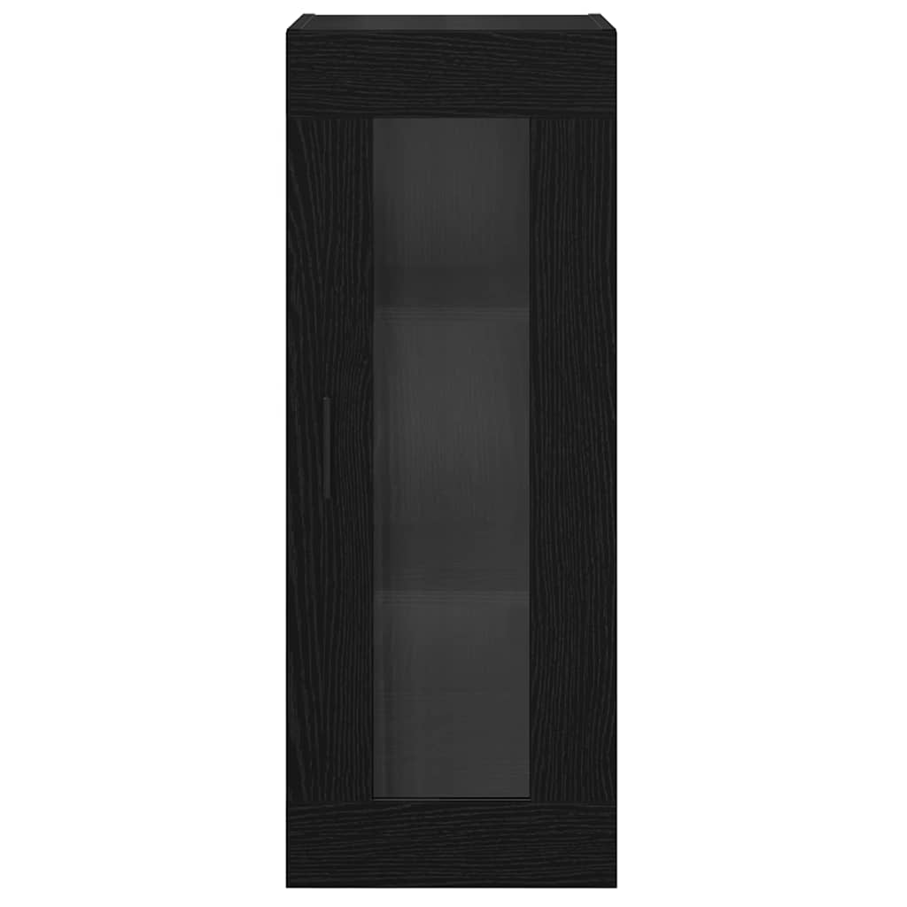 Wall Mounted Cabinet Black Oak 34.5 x 34 x 90 cm