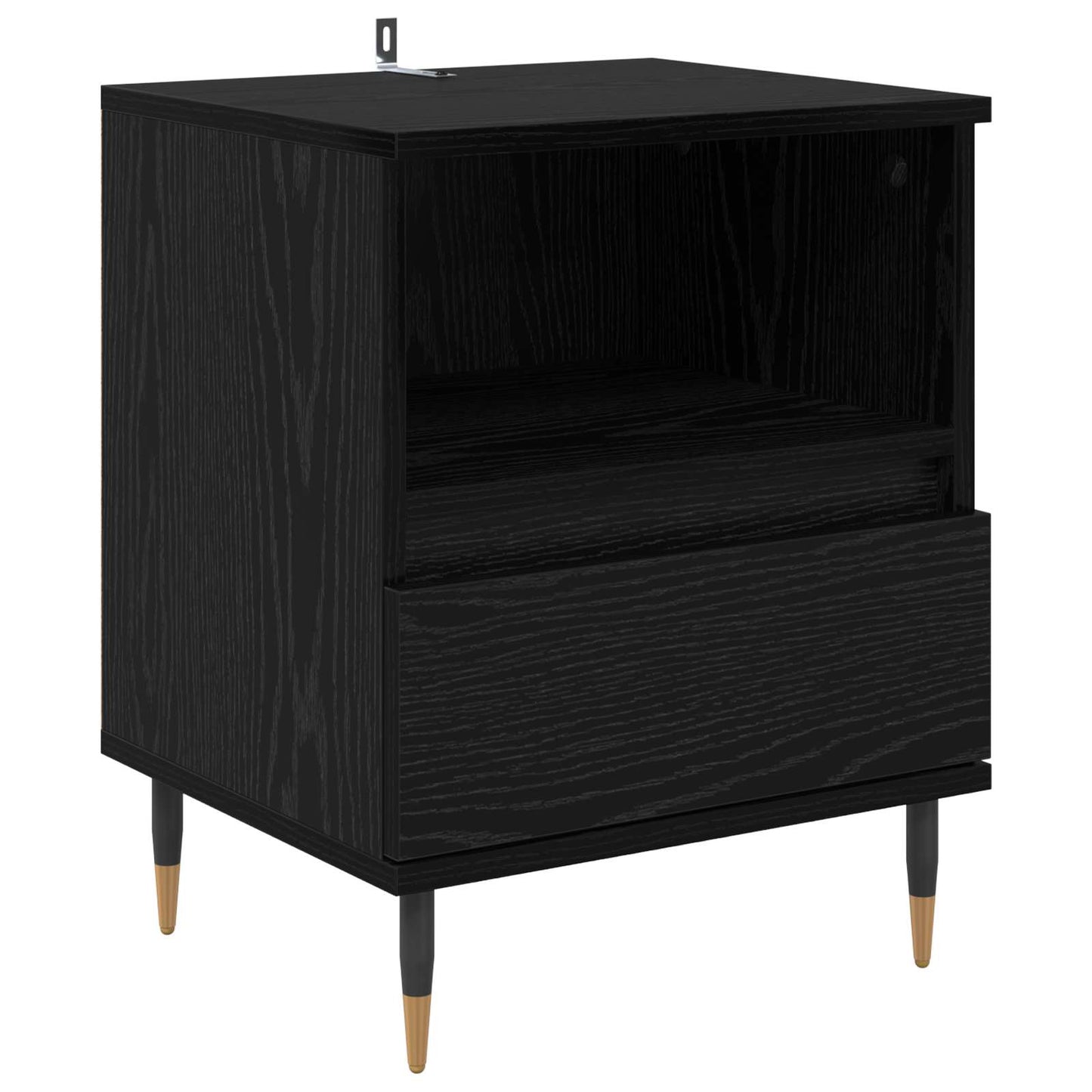 Bedside Cabinet Black Oak 40 x 35 x 50 cm Engineered Wood