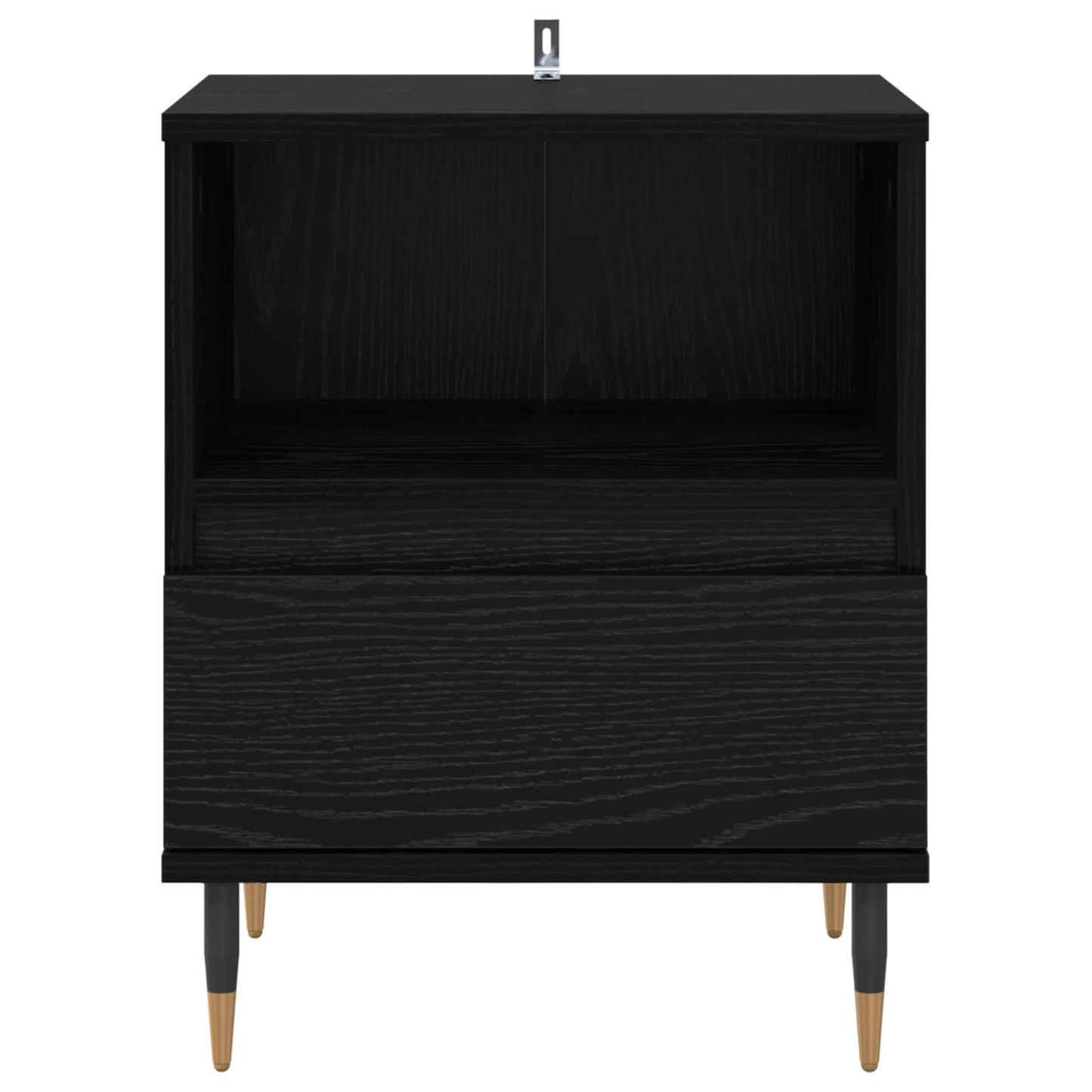 Bedside Cabinet Black Oak 40 x 35 x 50 cm Engineered Wood