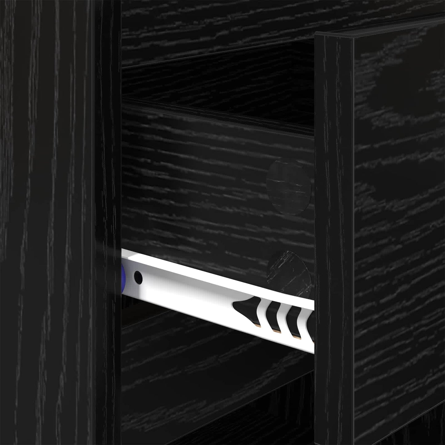 Bedside Cabinet Black Oak 40 x 35 x 50 cm Engineered Wood