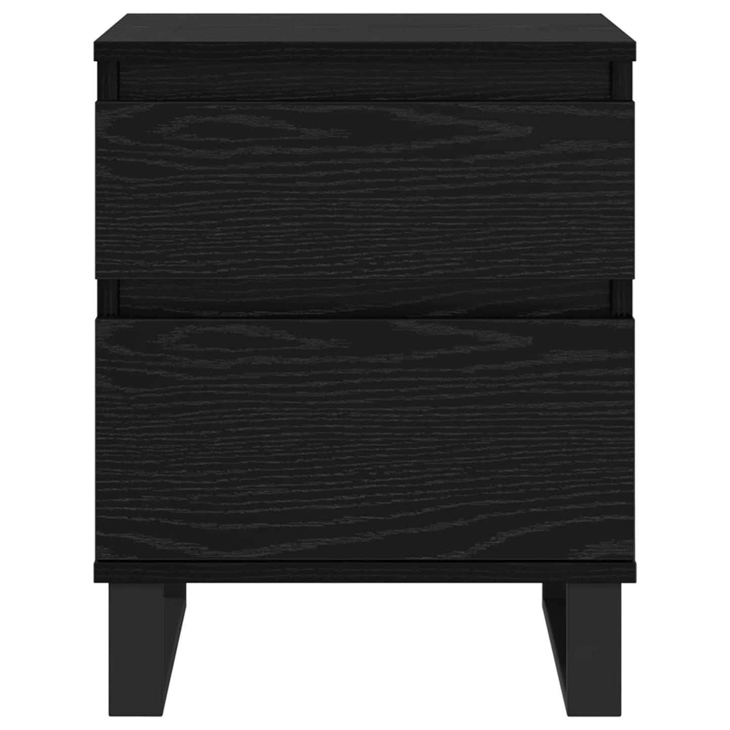 Bedside Cabinet Black Oak 40 x 35 x 50 cm Engineered Wood