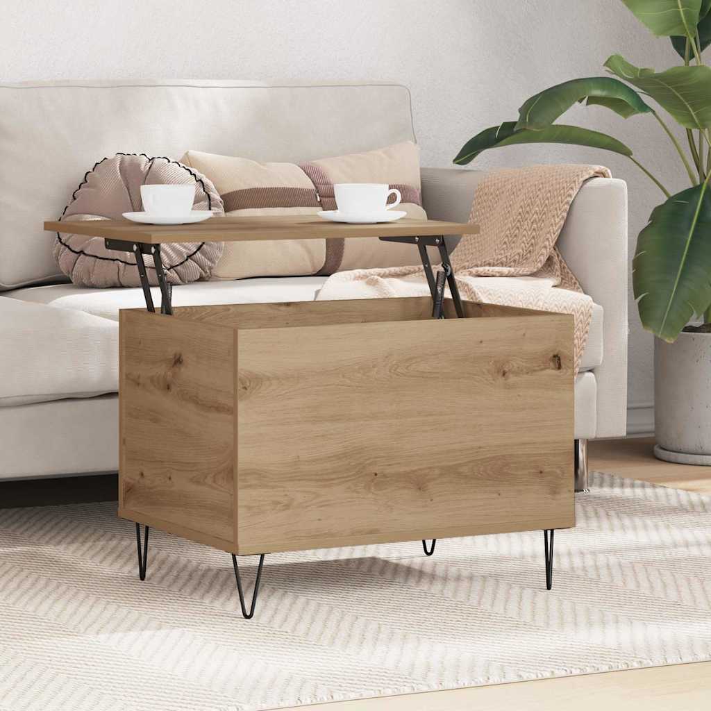 Coffee Table Artisan Oak 60 x 44.5 x 45 cm Engineered Wood