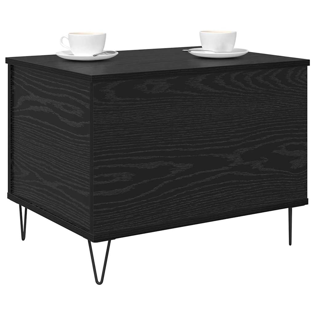 Coffee Table Black Oak 60 x 44.5 x 45 cm Engineered Wood