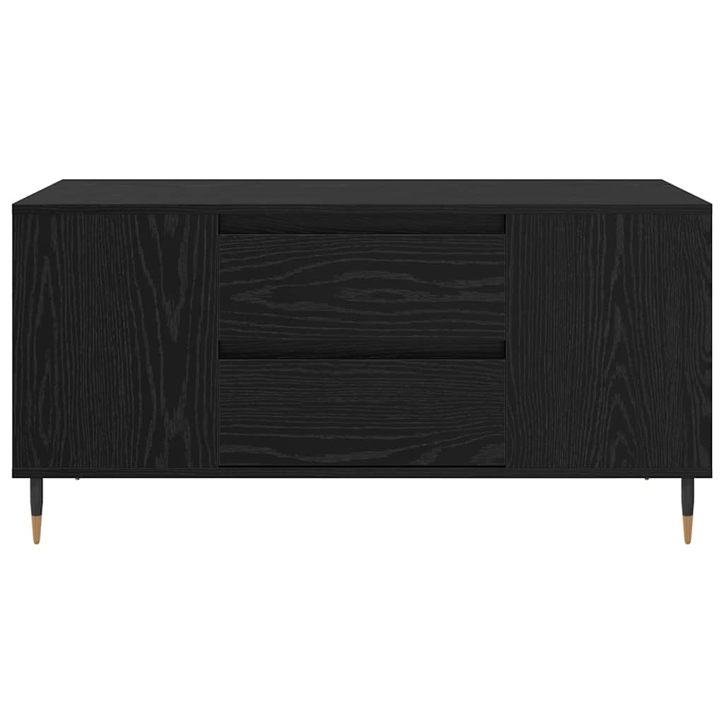 Coffee Table Black Oak 102 x 44.5 x 50 cm Engineered Wood