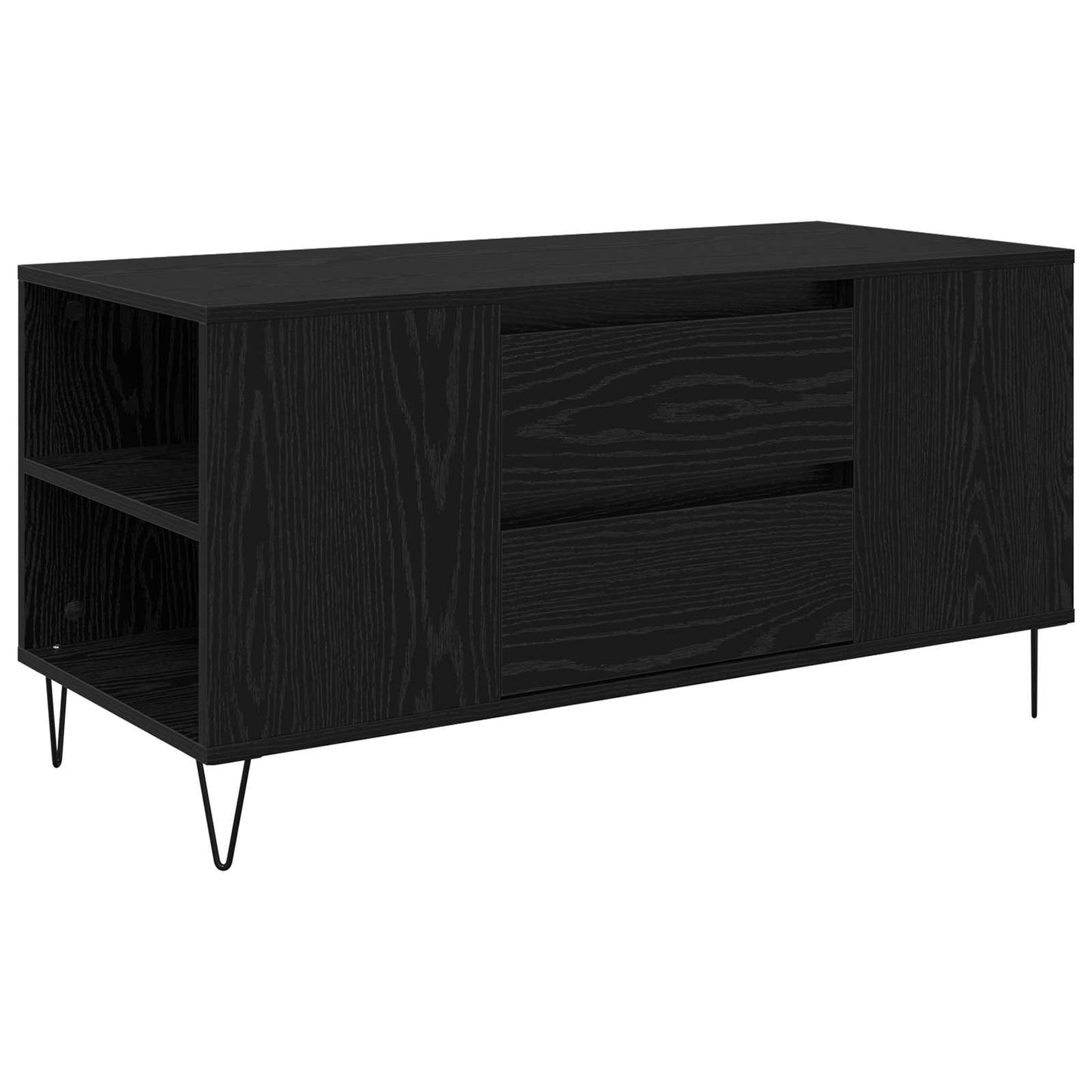Coffee Table Black Oak 102 x 44.5 x 50 cm Engineered Wood