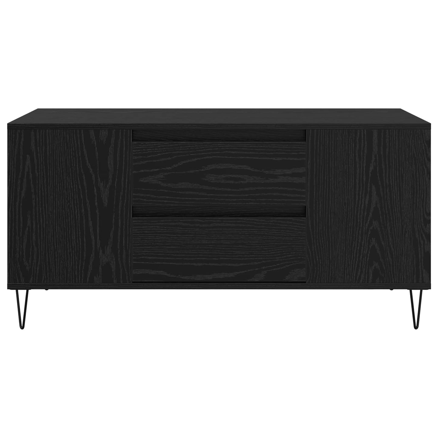 Coffee Table Black Oak 102 x 44.5 x 50 cm Engineered Wood