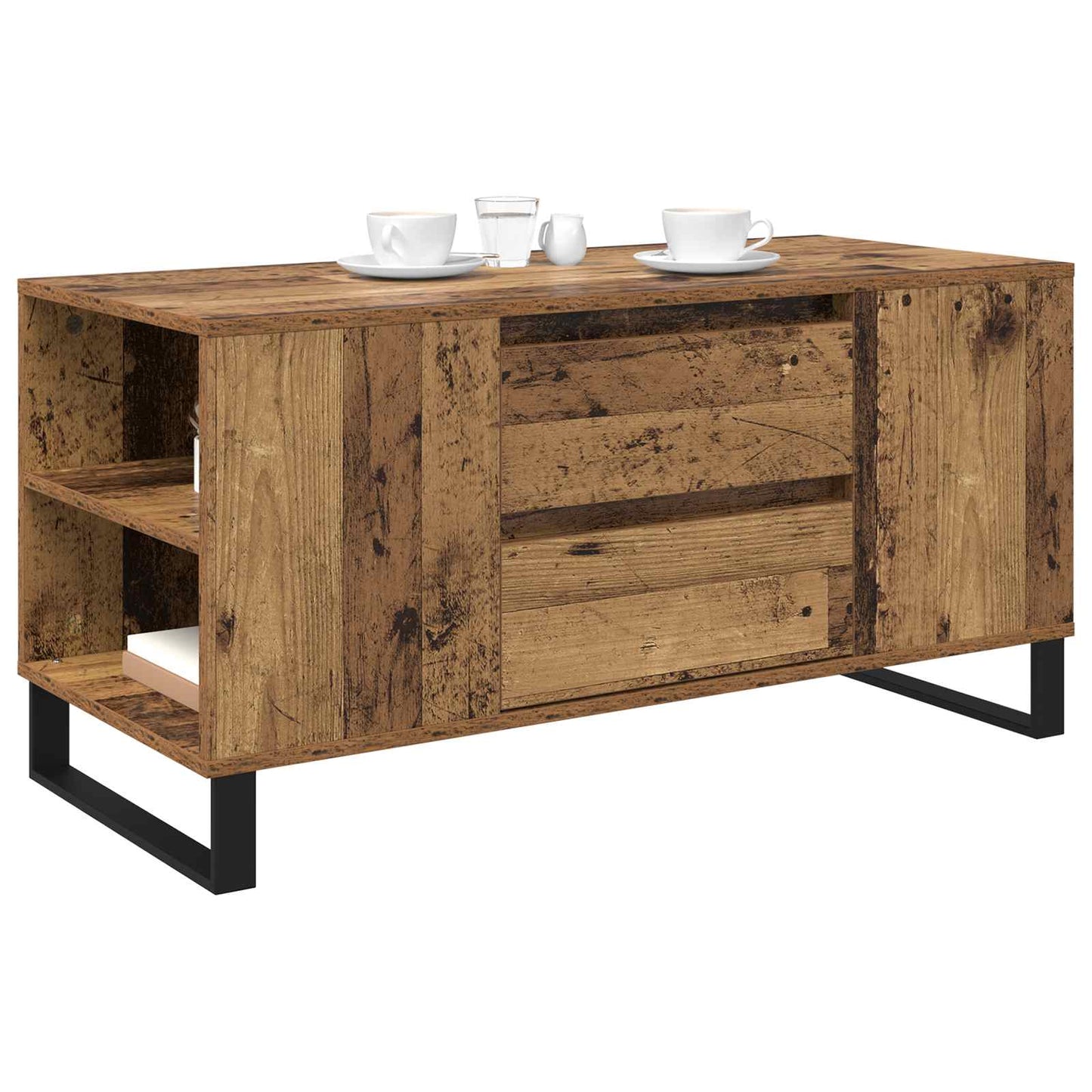 Coffee Table Old Wood 102 x 44.5 x 50 cm Engineered Wood