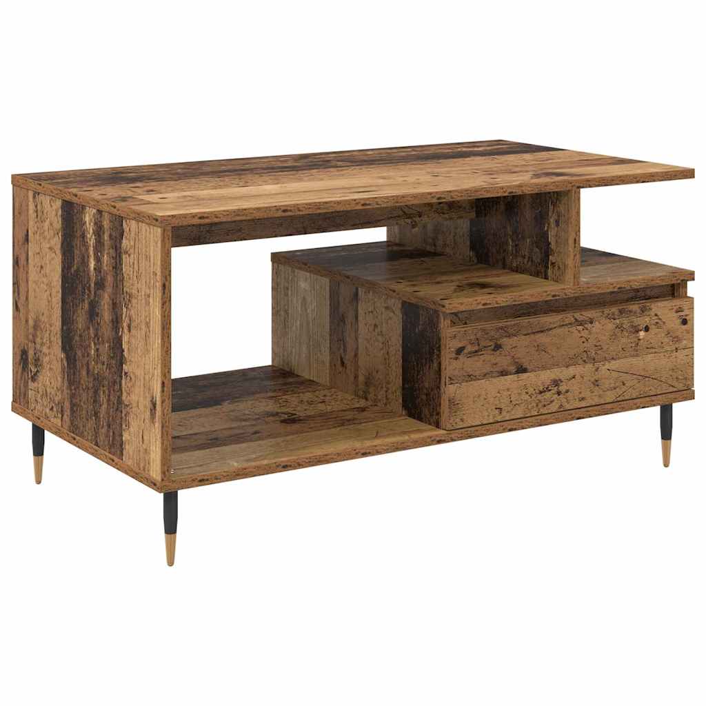 Coffee Table Old Wood 90 x 49 x 45 cm Engineered Wood