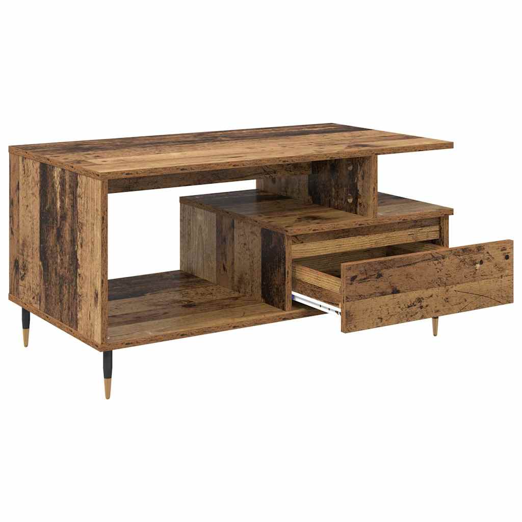 Coffee Table Old Wood 90 x 49 x 45 cm Engineered Wood
