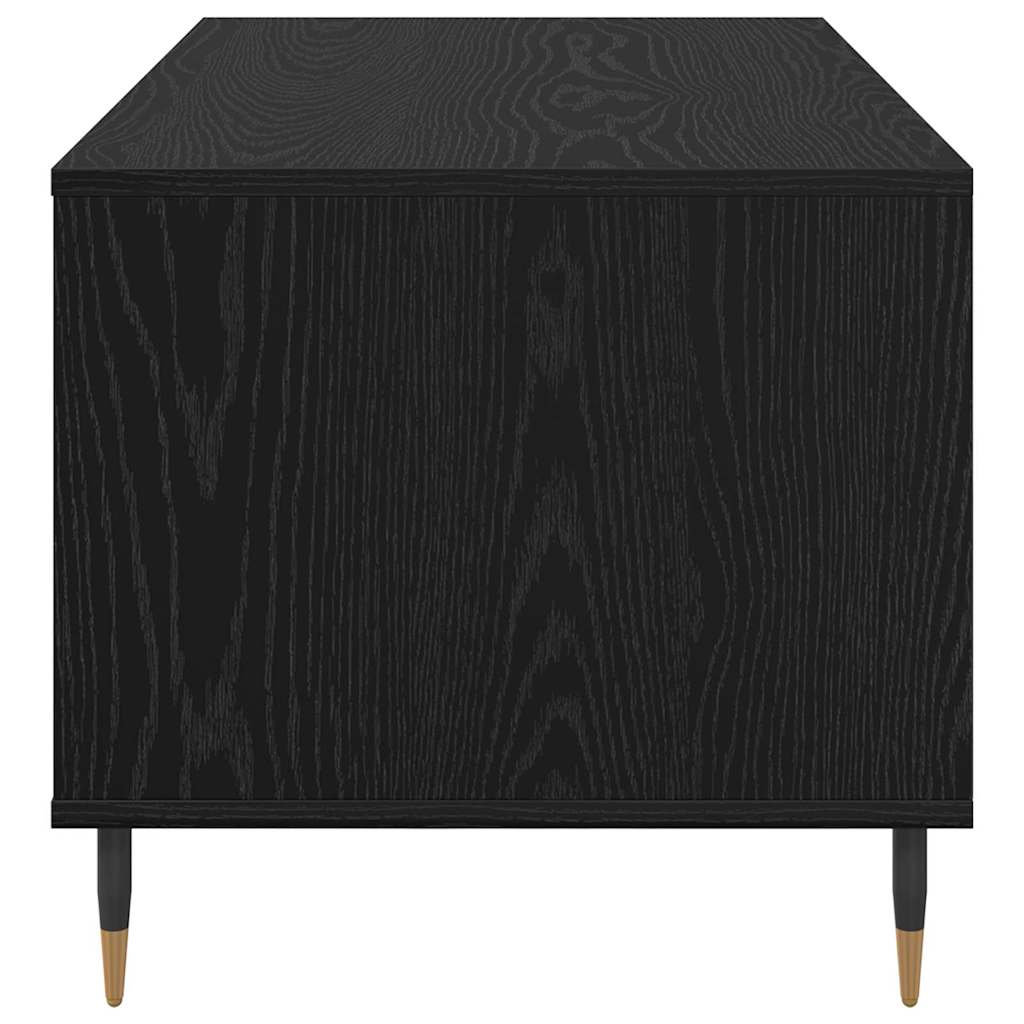 Coffee Table Black Oak 90 x 49 x 45 cm Engineered Wood
