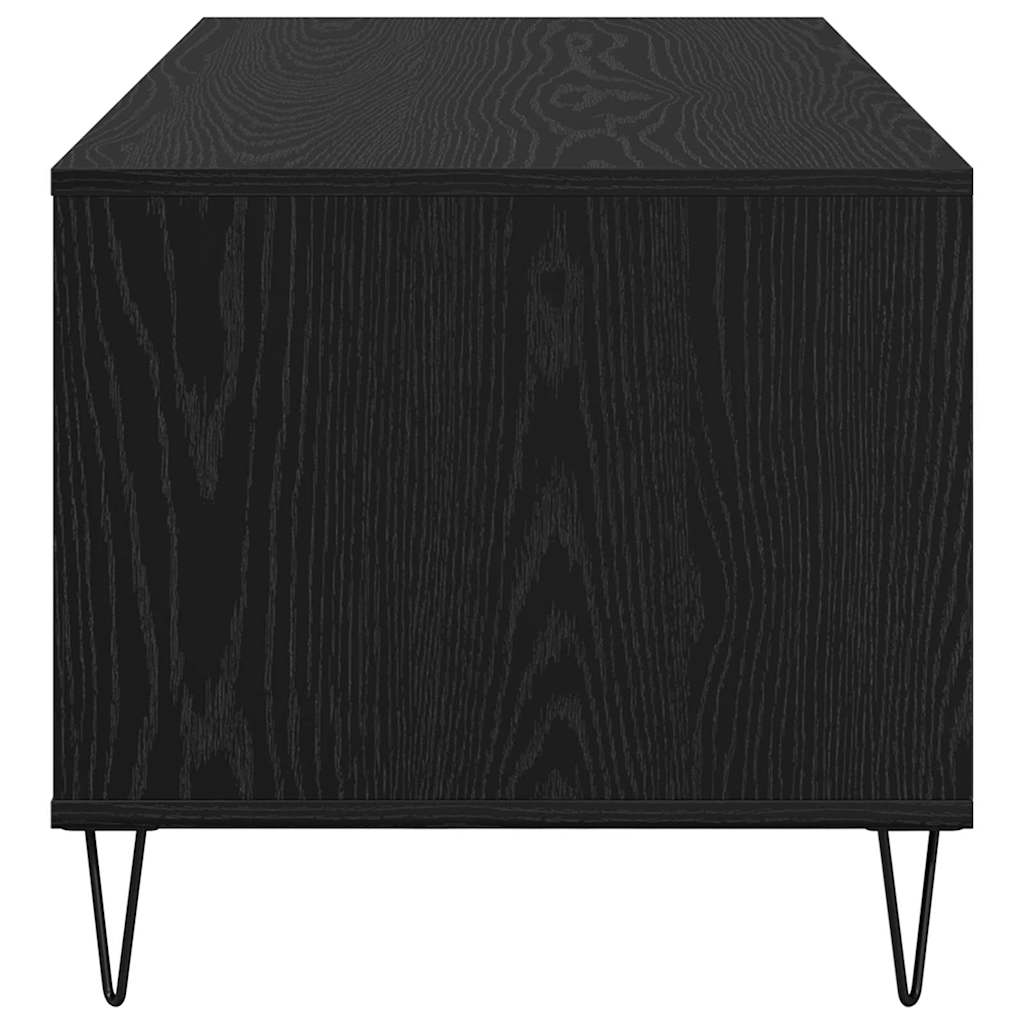 Coffee Table Black Oak 90 x 49 x 45 cm Engineered Wood