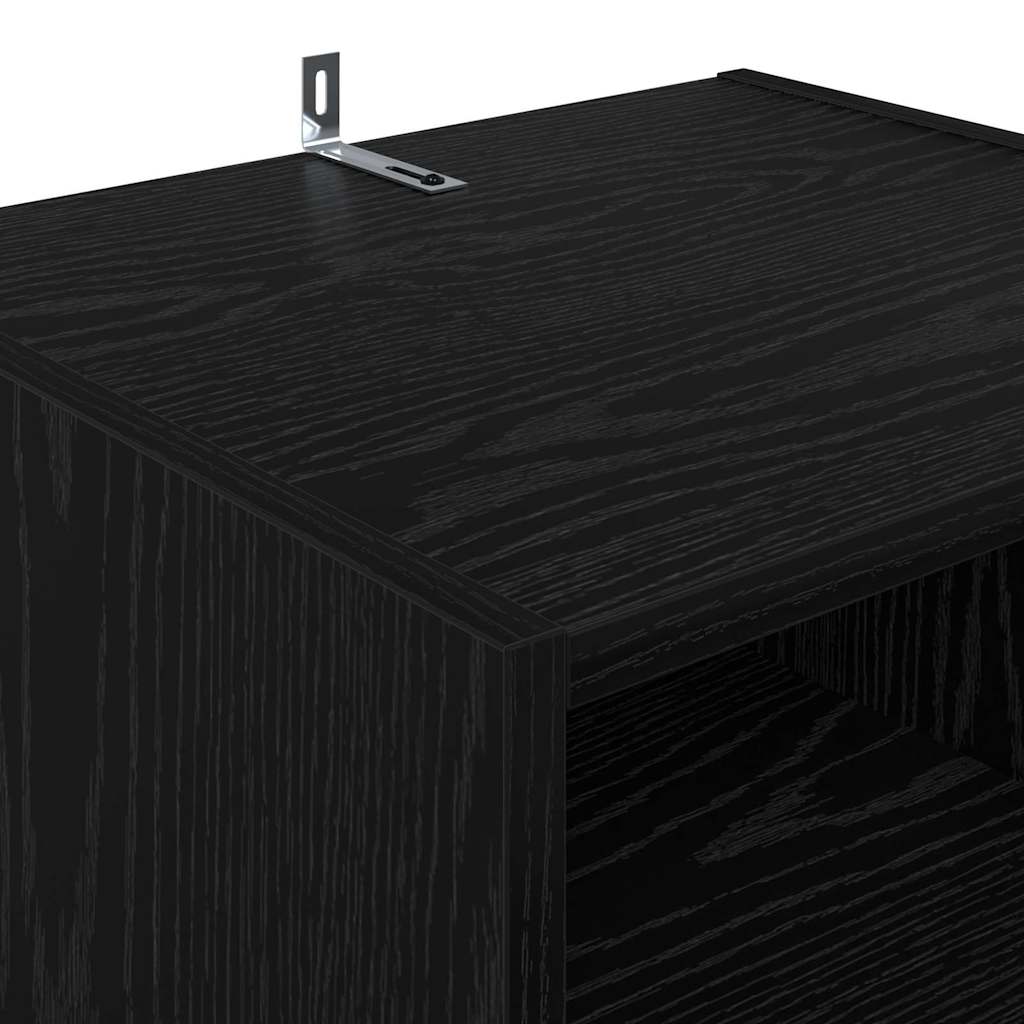 TV Cabinet 160 x 35 x 55 cm Black Oak Engineered Wood