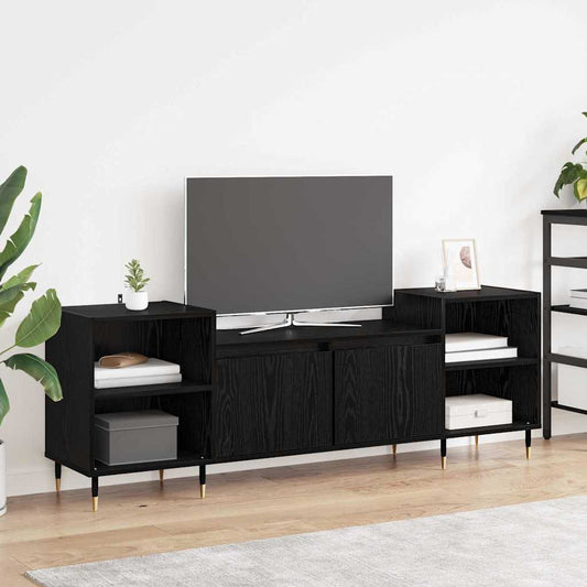 TV Cabinet 160 x 35 x 55 cm Black Oak Engineered Wood