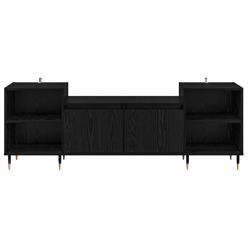 TV Cabinet 160 x 35 x 55 cm Black Oak Engineered Wood