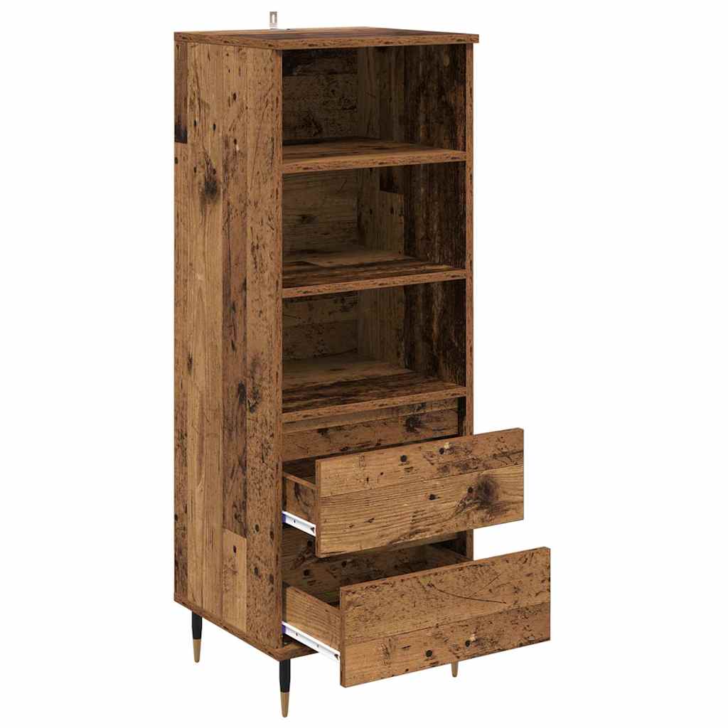 Highboard with Drawer Old Wood 40 x 36 x 110 cm Engineered Wood