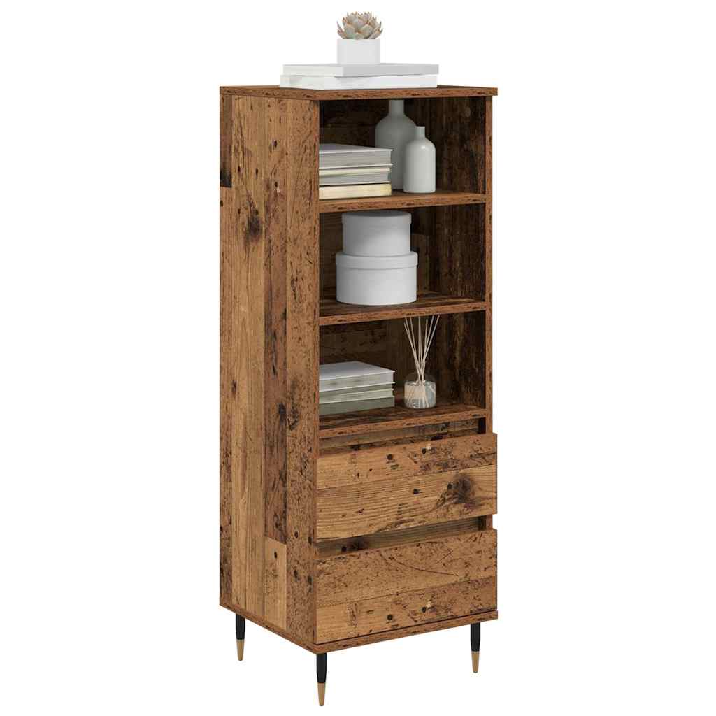 Highboard with Drawer Old Wood 40 x 36 x 110 cm Engineered Wood