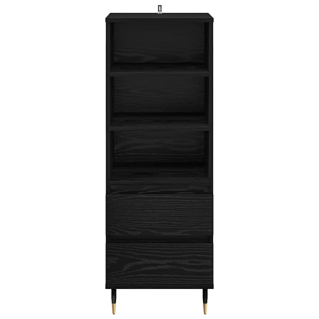 Highboard Black Oak 40 x 36 x 110 cm Engineered Wood