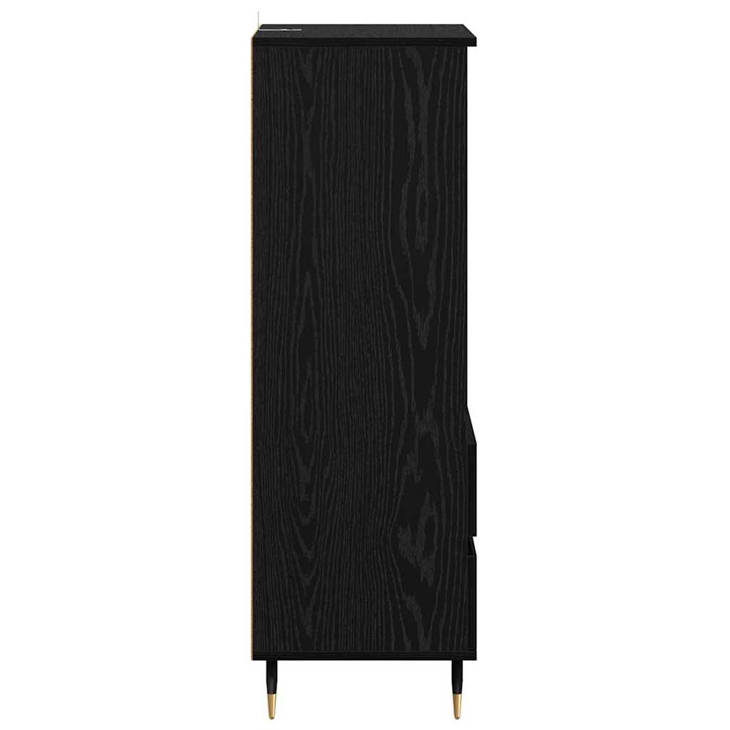 Highboard Black Oak 40 x 36 x 110 cm Engineered Wood