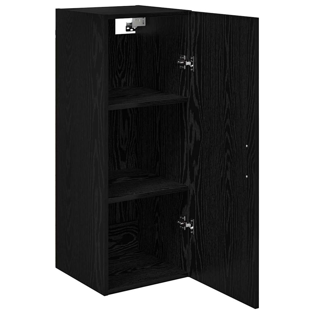 Wall Mounted Cabinet Black Oak 34.5 x 34 x 90 cm