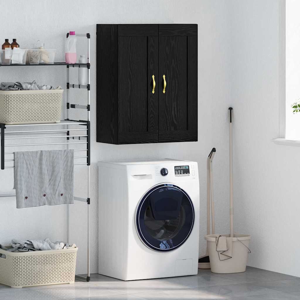 Wall Mounted Cabinet Black Oak 69.5 x 34 x 90 cm