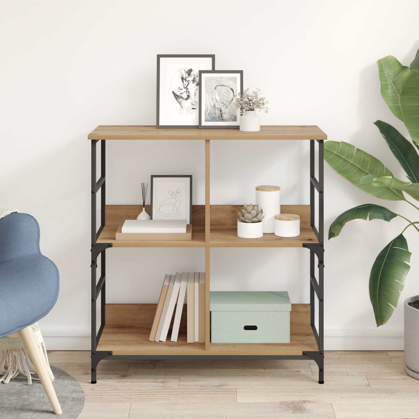 Bookshelf 4-Tier Engineered wood Artisan oak
