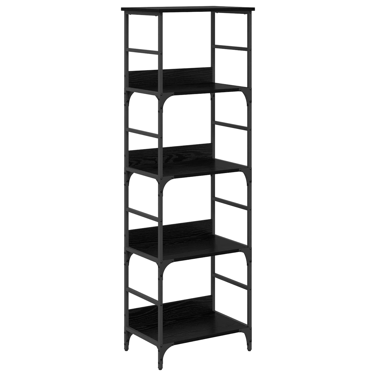 Bookshelf Black Oak 50x33x153cm Engineered Wood