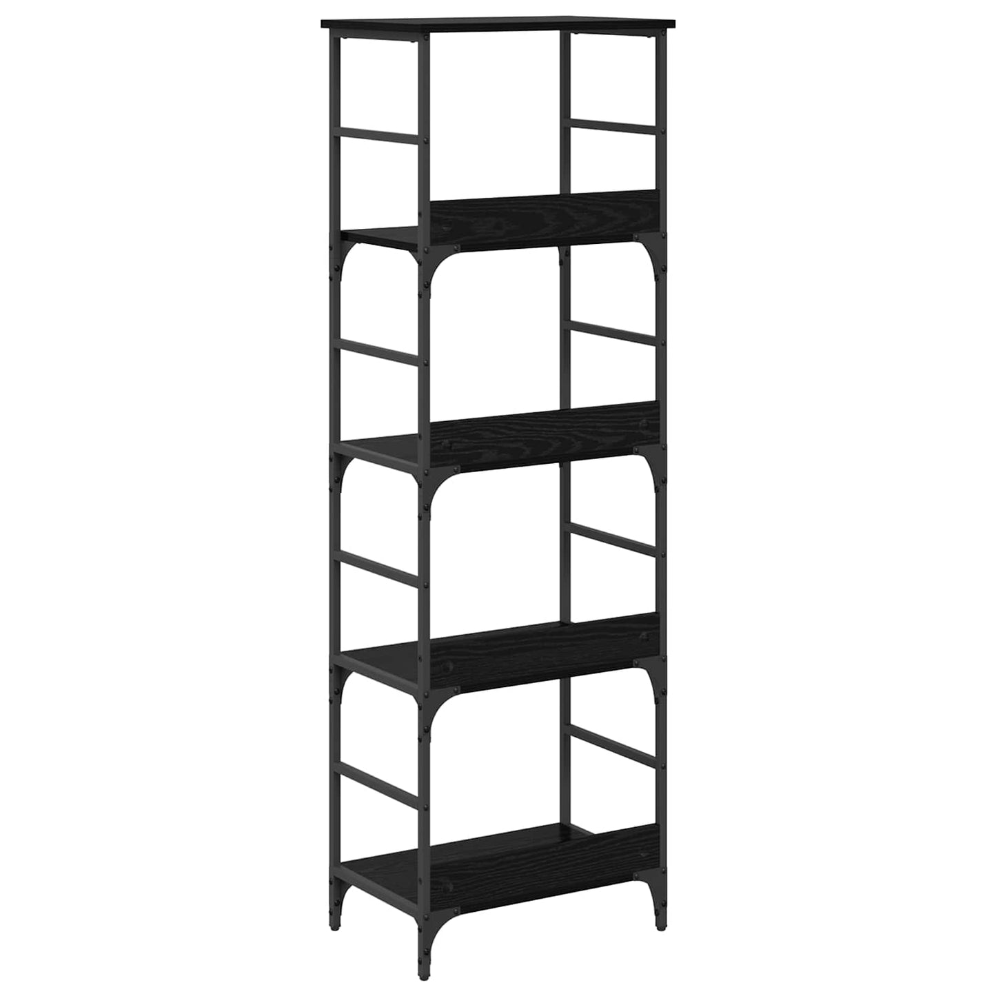 Bookshelf Black Oak 50x33x153cm Engineered Wood