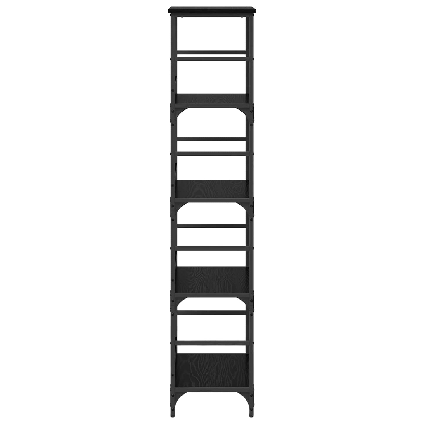 Bookshelf Black Oak 50x33x153cm Engineered Wood