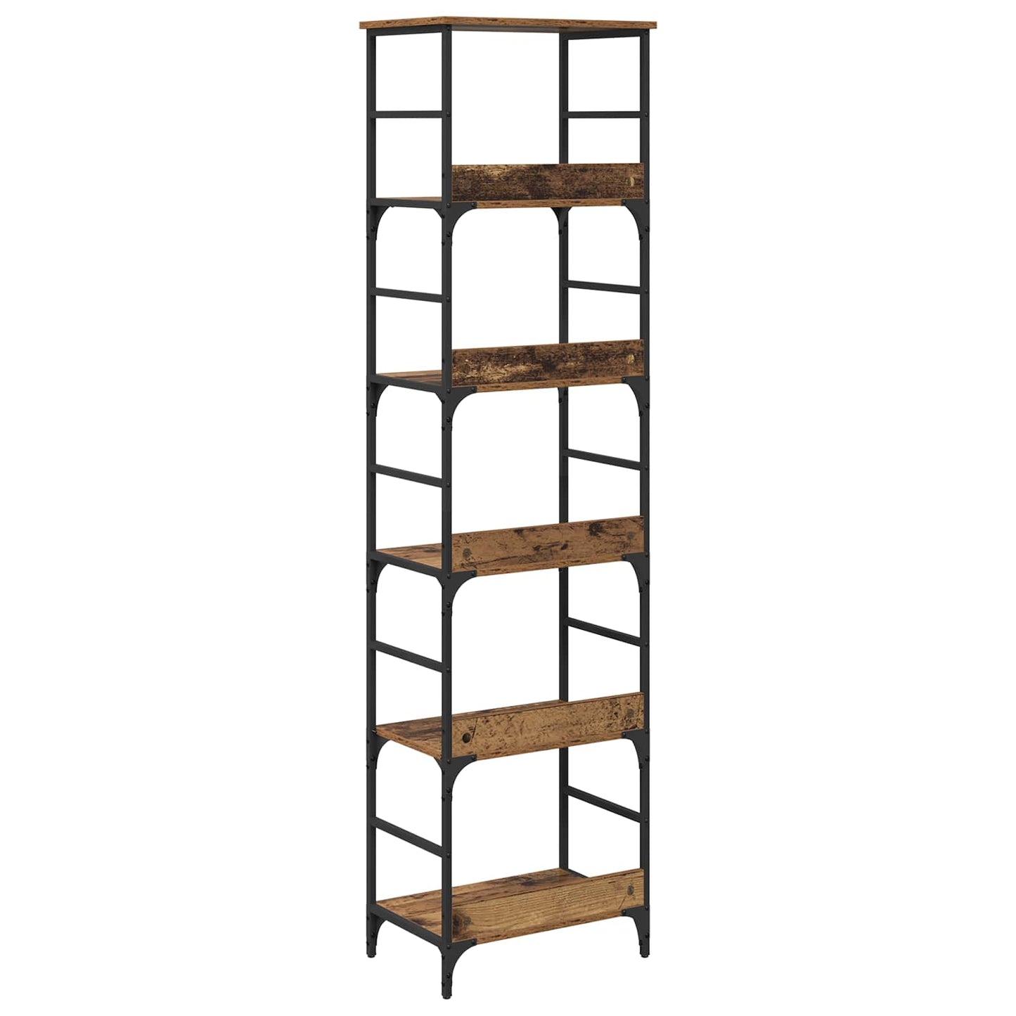 Bookshelf 5-Tier 50x33x188.5cm Engineered Wood Old Wood