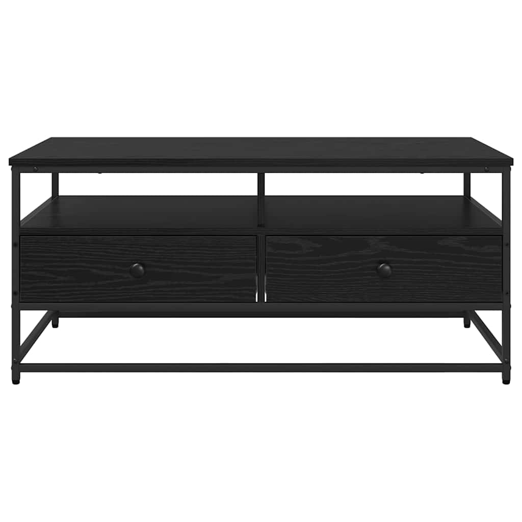 Coffee Table Black Oak 100 x 51 x 45 cm Engineered Wood
