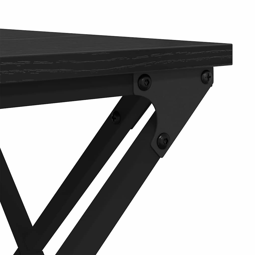 Coffee Table Black Oak 100 x 49 x 40 cm Engineered Wood