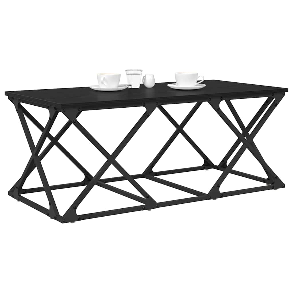 Coffee Table Black Oak 100 x 49 x 40 cm Engineered Wood