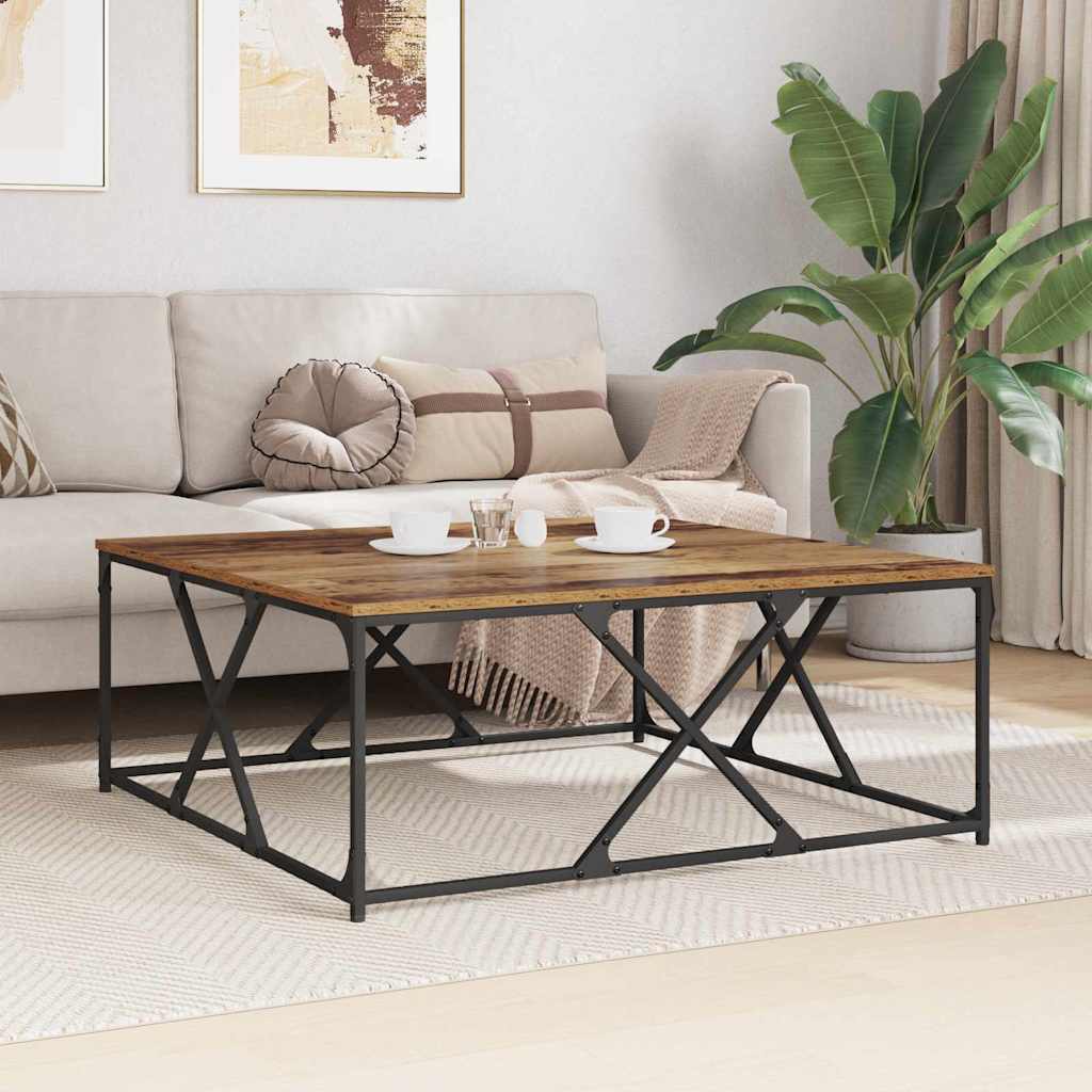 Coffee Table Old Wood 100 x 100 x 40 cm Engineered Wood