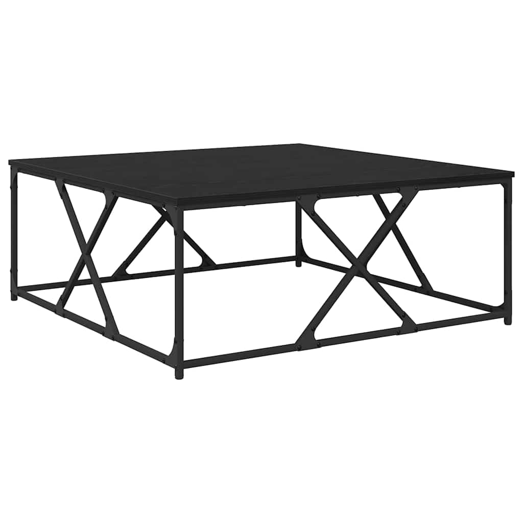 Coffee Table Black Oak 100 x 100 x 40 cm Engineered Wood