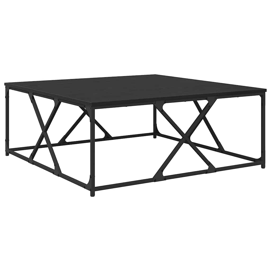 Coffee Table Black Oak 100 x 100 x 40 cm Engineered Wood