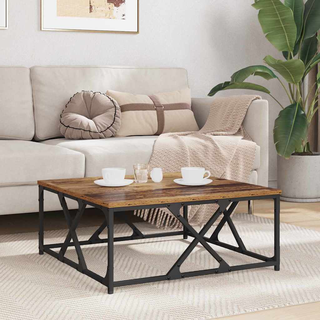 Coffee Table Old Wood 70 x 70 x 30 cm Engineered Wood