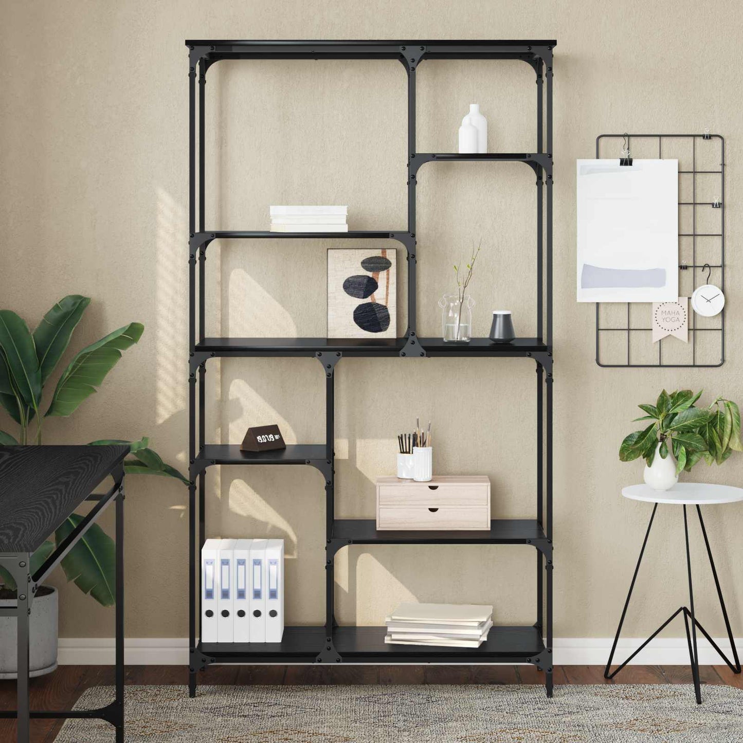 Bookshelf Black Oak 99 x 35.5 x 176 cm Engineered Wood