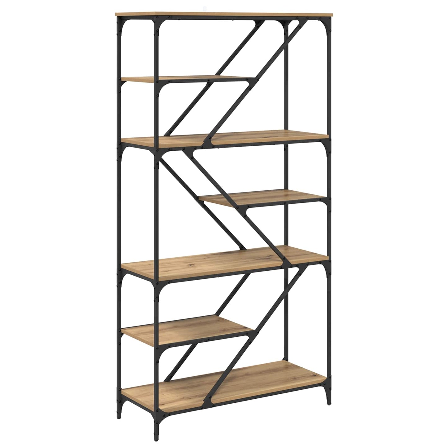 Bookshelf 9-Tier 91 x 36 x 176 cm Engineered Wood Artisan Oak