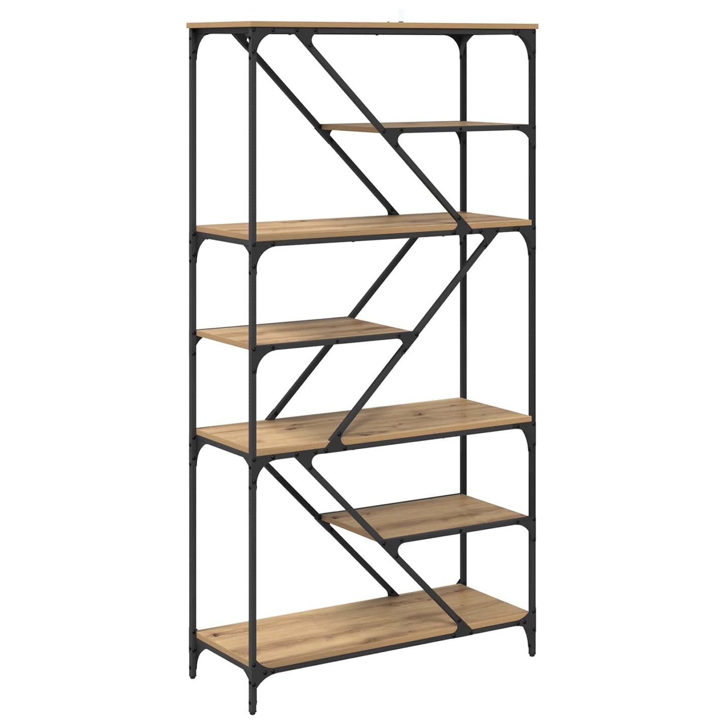 Bookshelf 9-Tier 91 x 36 x 176 cm Engineered Wood Artisan Oak