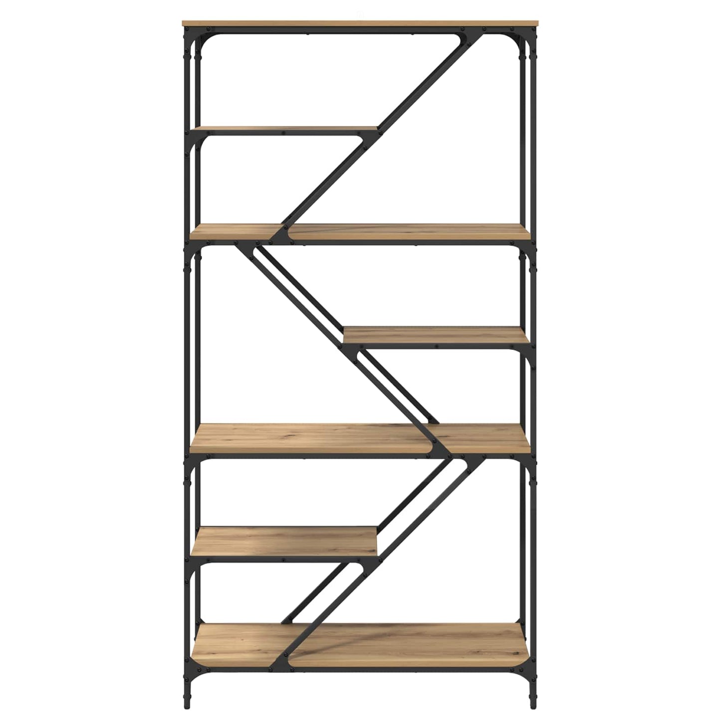 Bookshelf 9-Tier 91 x 36 x 176 cm Engineered Wood Artisan Oak