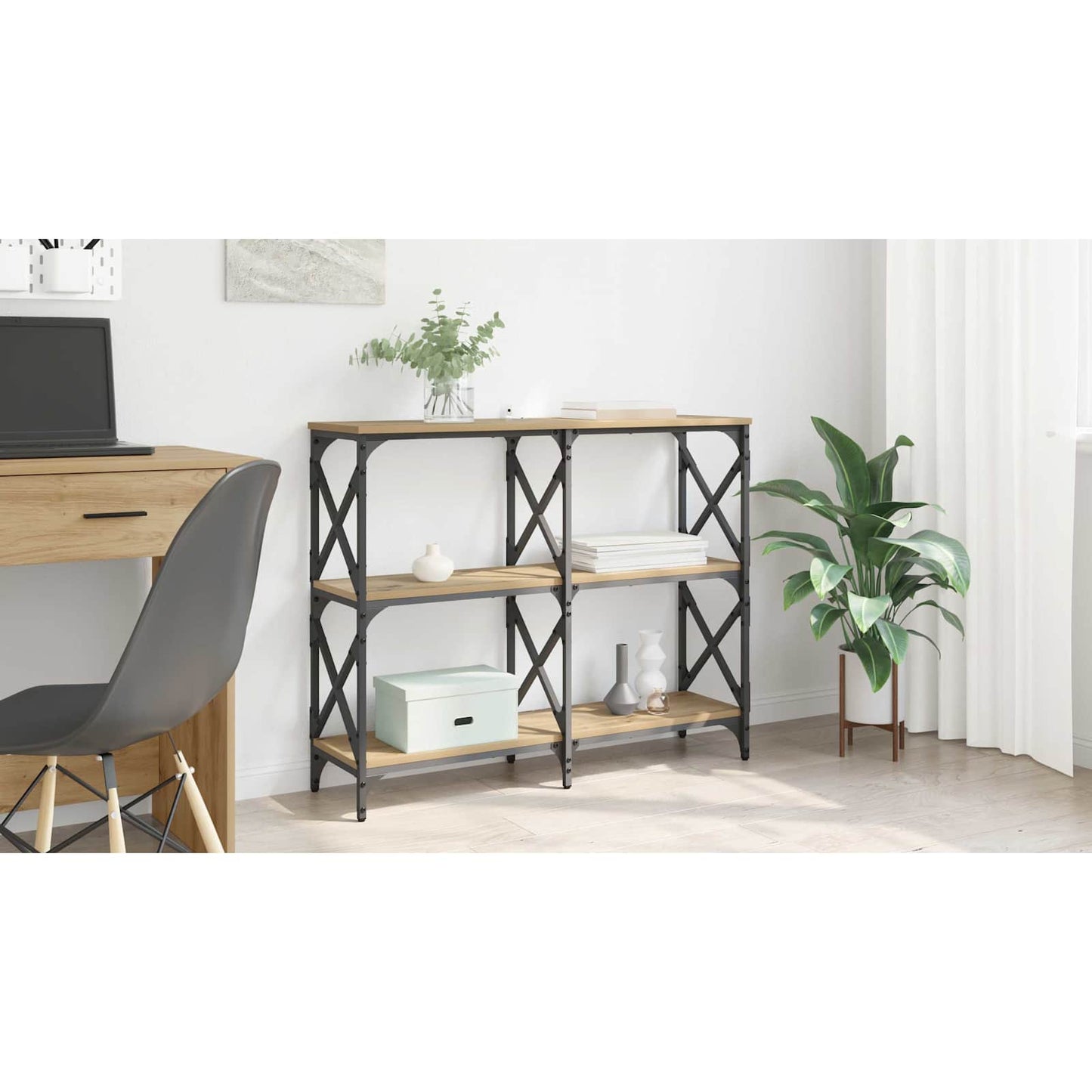 Console Table Artisan Oak 100 x 28 x 80.5 cm Engineered Wood