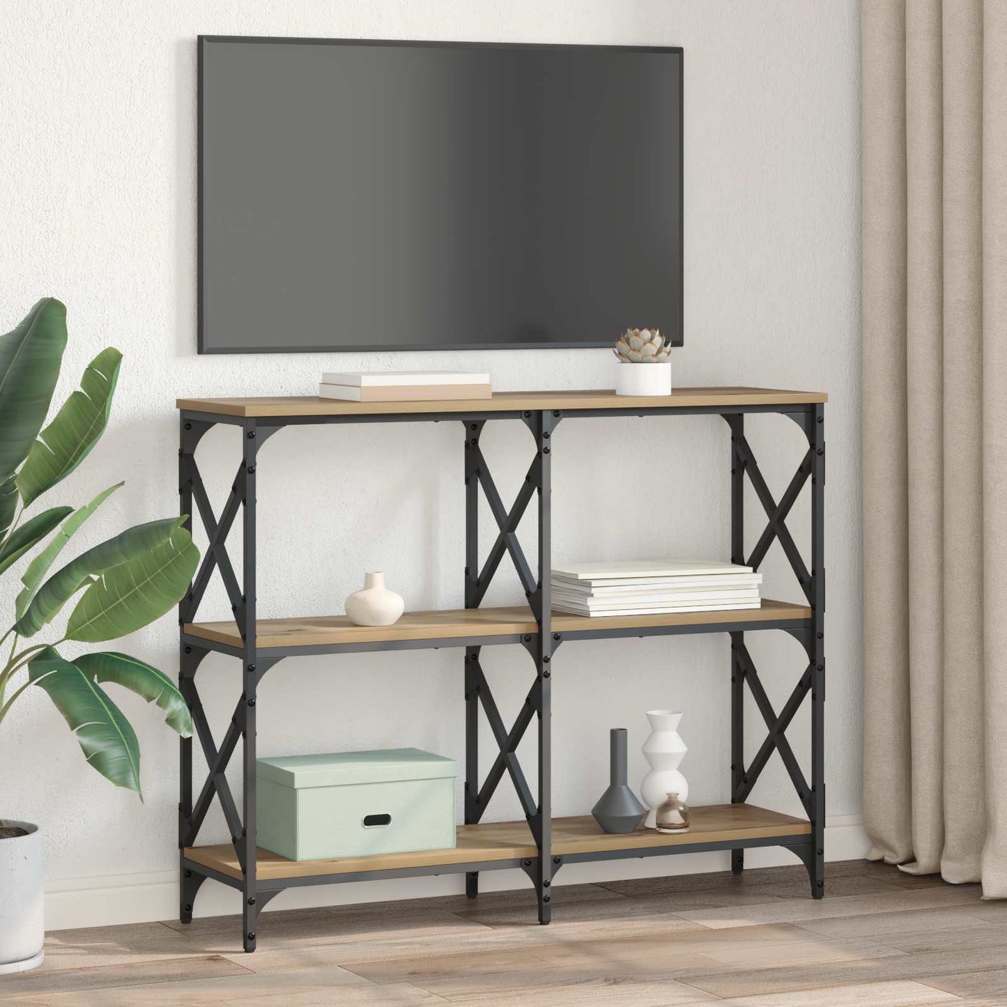 Console Table Artisan Oak 100 x 28 x 80.5 cm Engineered Wood