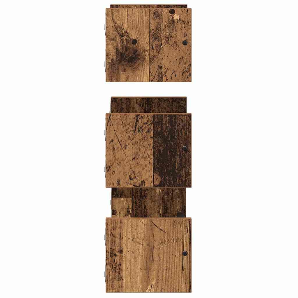 Wall Shelf Set 3 pcs Old Wood 40 x 16 x 14 cm Engineered Wood